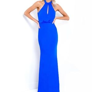 Nordstrom Bariano Low Back Satin Gown